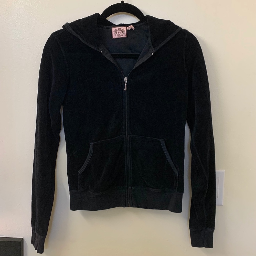 JUICY COUTURE JACKET BLACK VELOUR / Y2K JUICY